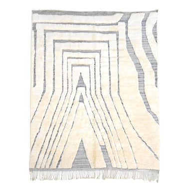 White Custom Made Luxury Beni Mrirt Rug - Ettilux Home